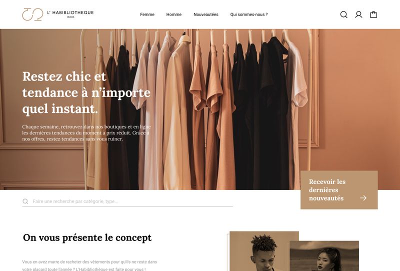 Image de la page d'accueil du site
