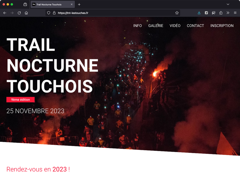 Image de la page d'accueil du site