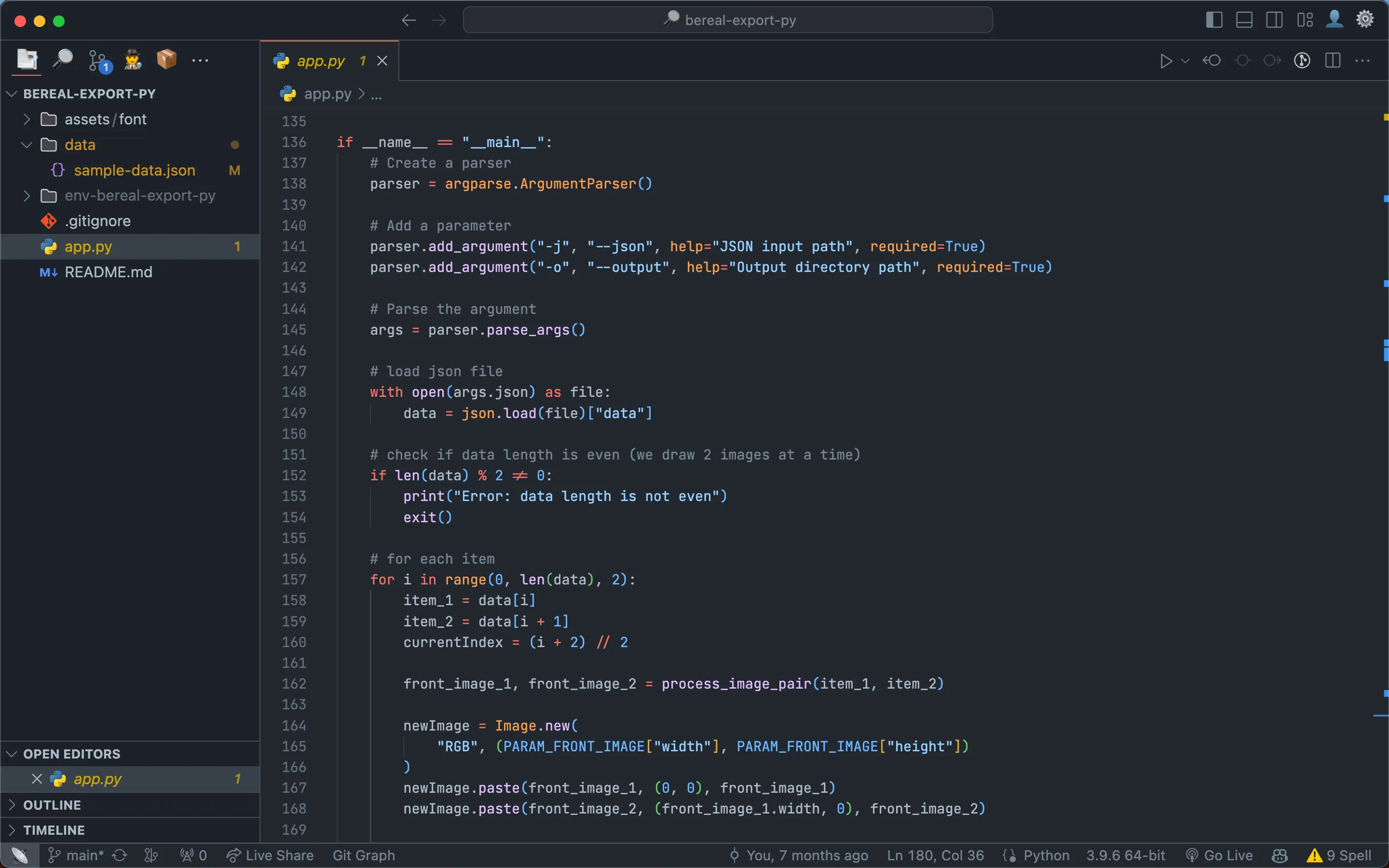 Rendu d&#x27;un export fait avec BeReal Export