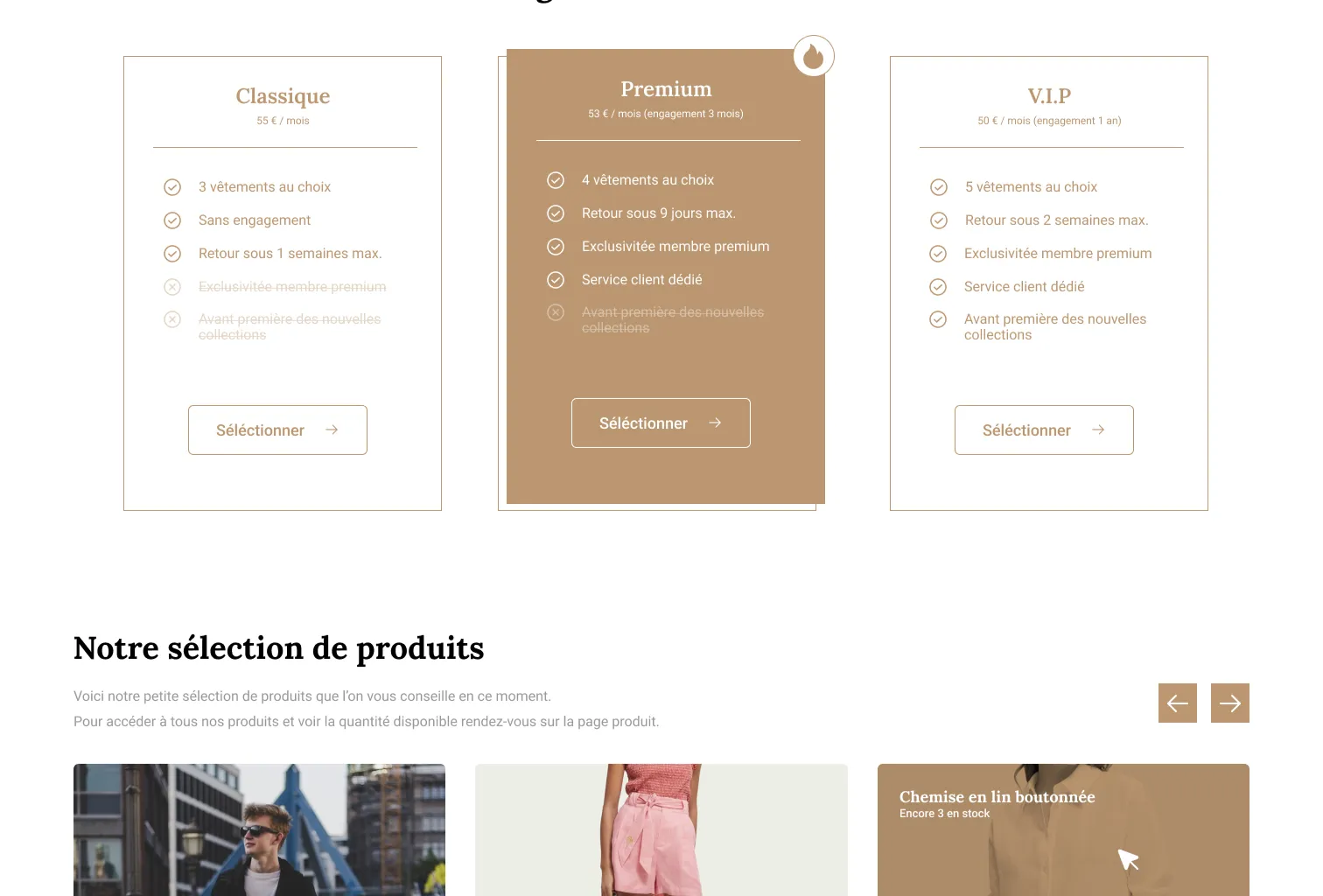 Page d&#x27;accueil du site